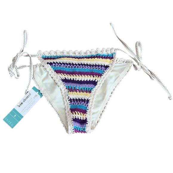 Capittana Antigua Crochet String Bikini Bottom Multi Size S - Picture 1 of 5